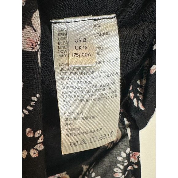 Free People Women's OB1406046 Size 12 Black Floral Maxi Skirt NWOT - Picture 7 of 9